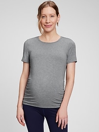 View large product image 1 of 1. Maternity GapFit Breathe Side Shirring T-Shirt