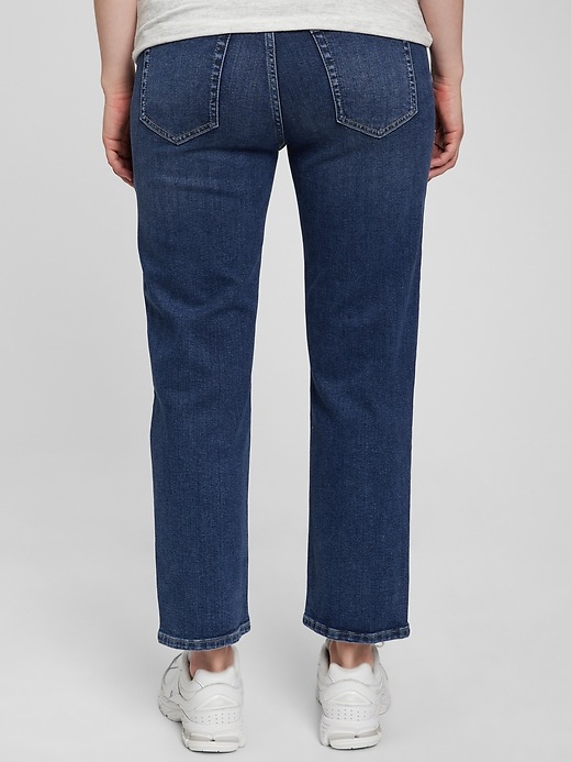2 of 8 showing, with the color medium wash of product Maternity True Waistband Full Panel '90s Loose Jeans with Washwell