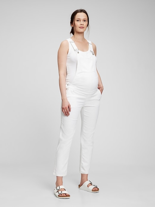 Image number 1 showing, Maternity Denim Overalls