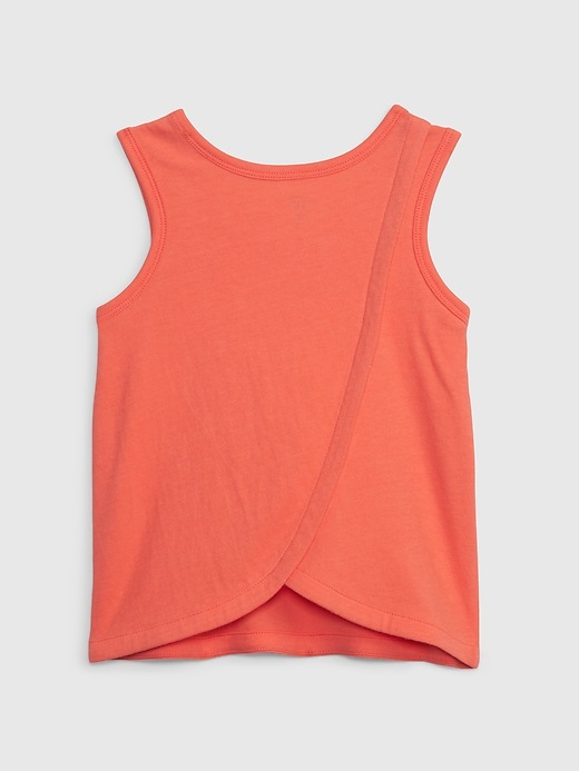 2 of 8 showing, with the color neon coral volt orange of product Toddler Boba Tea Graphic Tank Top
