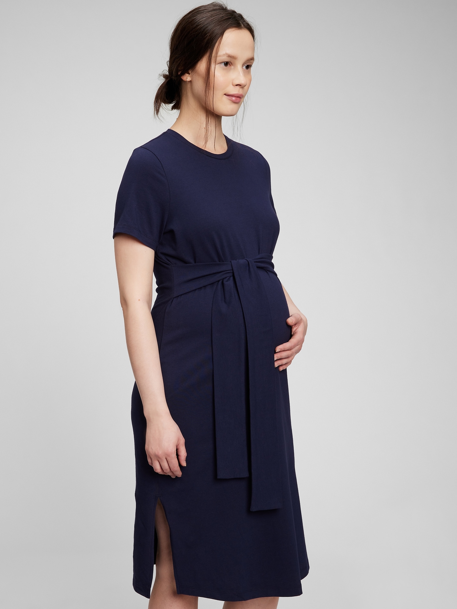 Maternity Tie-Belt Dress