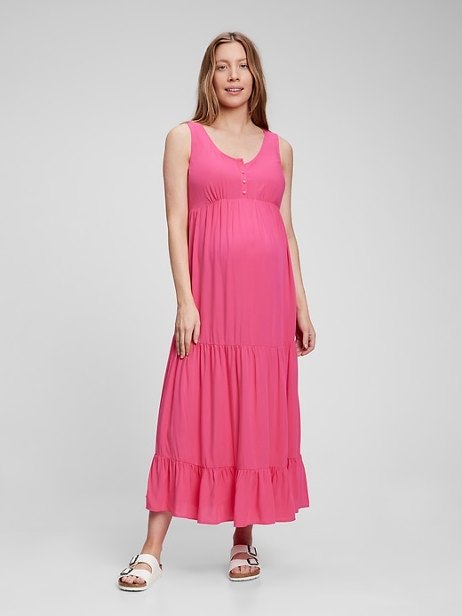 Image number 1 showing, Maternity Maxi Tank Dress