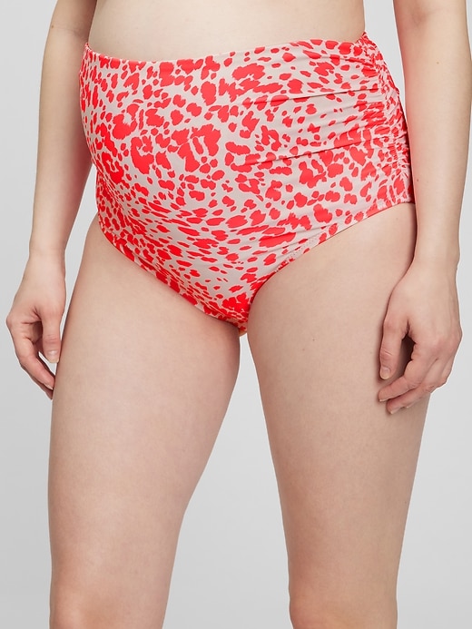 Image number 1 showing, Maternity Recycled Gathered Swim Bottom