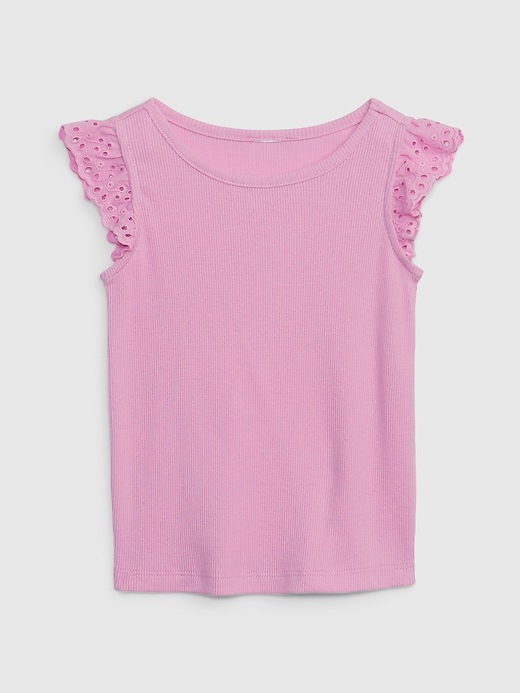 1 of 8 showing, with the color SUGAR PINK of product Toddler Flutter Tank Top