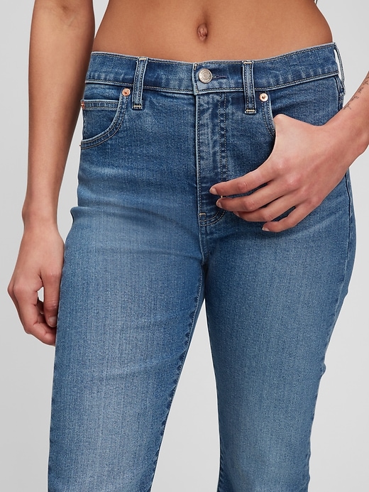 Image number 3 showing, High Rise Kick Fit Jeans with Washwell