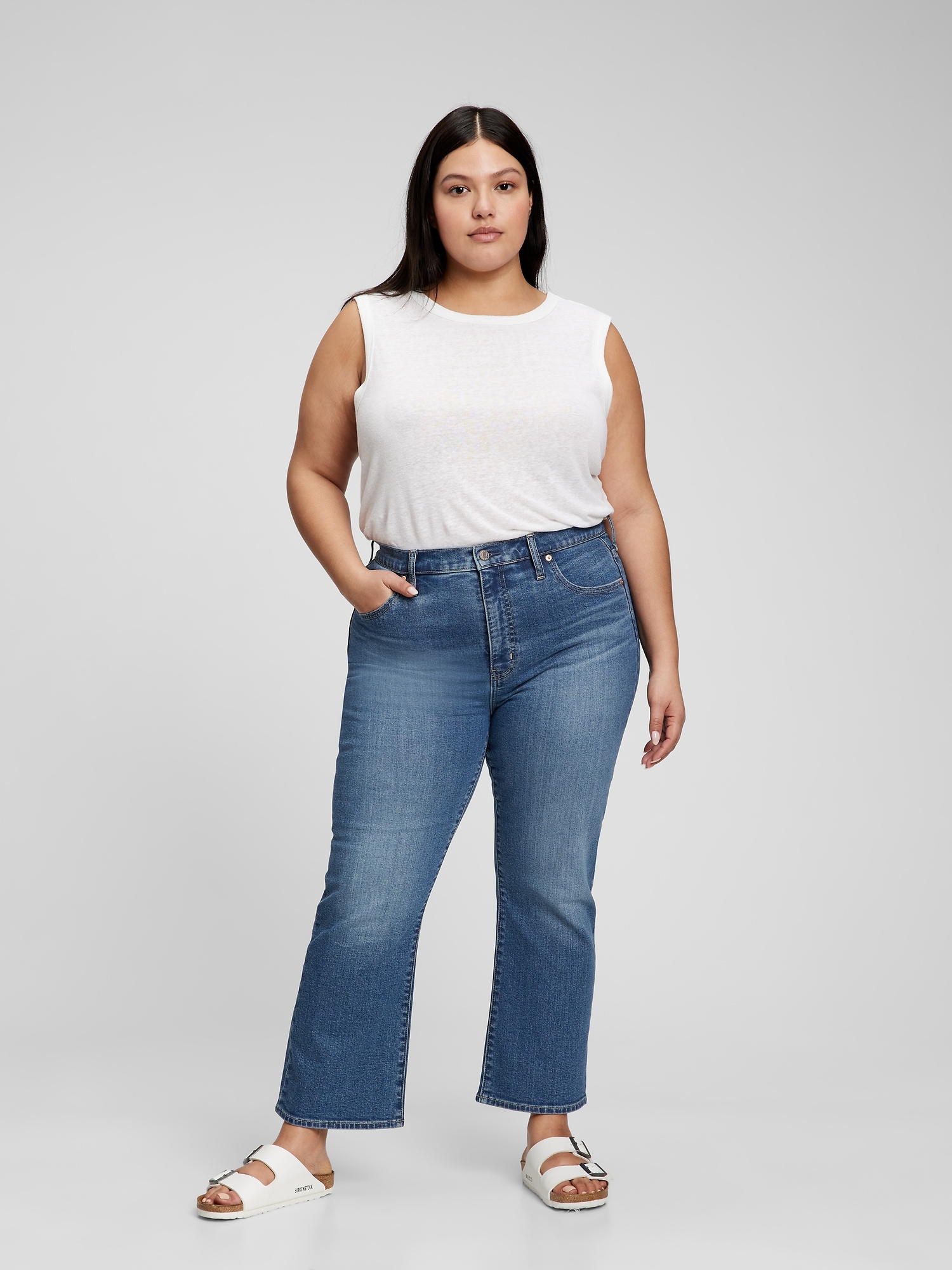 High Rise Kick Fit Jeans with Washwell Gap