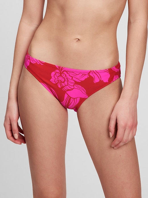 1 of 8 showing, with the color pink floral of product Recycled Classic Bikini Bottom