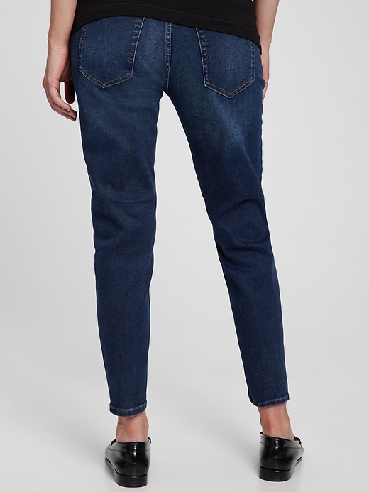 Image number 2 showing, Maternity True Waistband Full Panel Cheeky Straight Jeans with Washwell