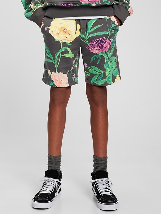 1 of 8 showing, with the color multi floral of product Teen Floral Pull-On Shorts