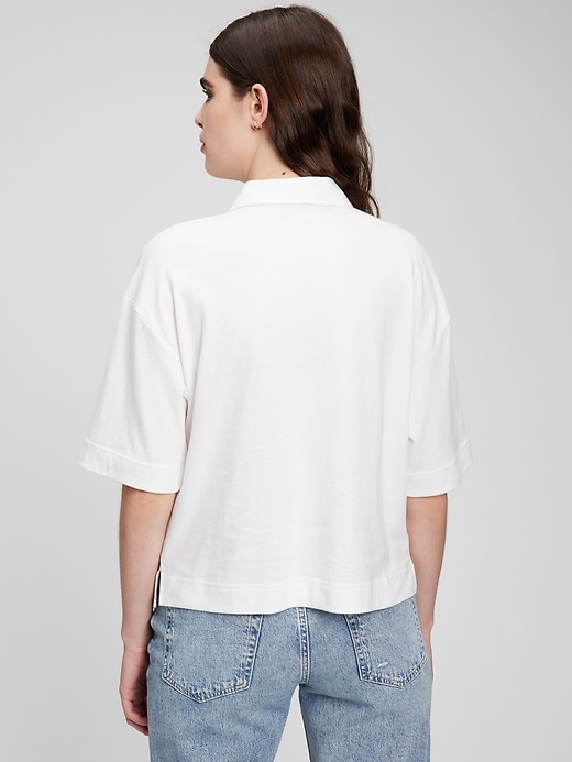 2 of 8 showing, with the color optic white of product Essential Polo Shirt