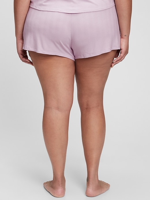2 of 8 showing, with the color purple lavender frost of product Modal Ribbed Shorts