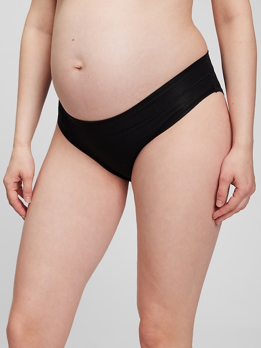Image number 3 showing, Maternity Cotton Stretch Bikini