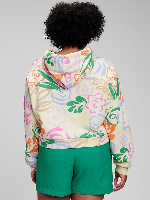 2 of 8 showing, with the color spring multi floral of product Vintage Soft Cropped Hoodie