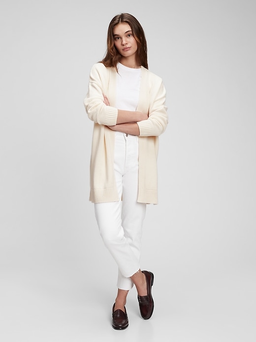 Image number 4 showing, Open-Front Long Cardigan