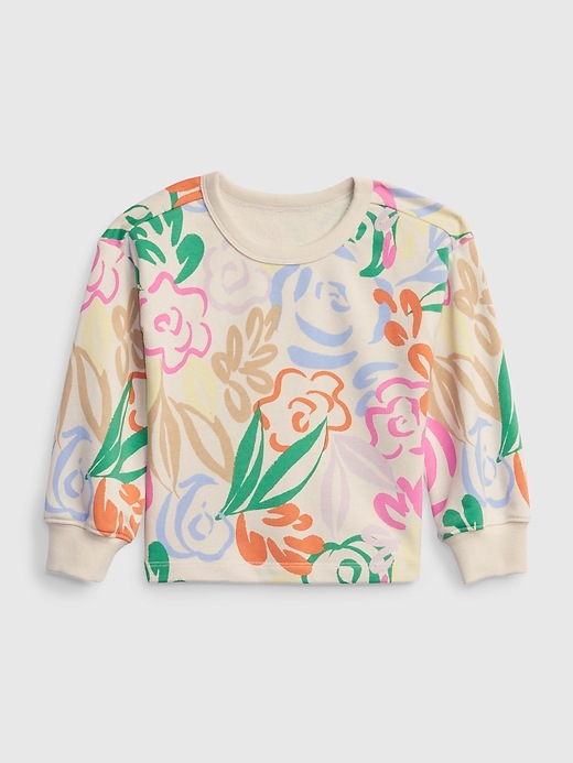 1 of 8 showing, with the color spring floral of product Toddler Sweatshirt