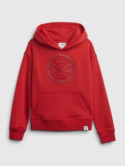 1 of 8 showing, with the color red of product GapKids &#124 Marvel Vintage Soft Graphic Hoodie