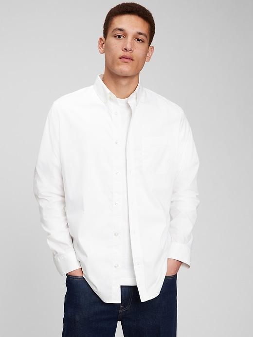 Image number 1 showing, All-Day Poplin Shirt in Classic Fit