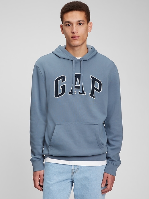 1 of 8 showing, with the color gray flint stone of product Gap Arch Logo Hoodie