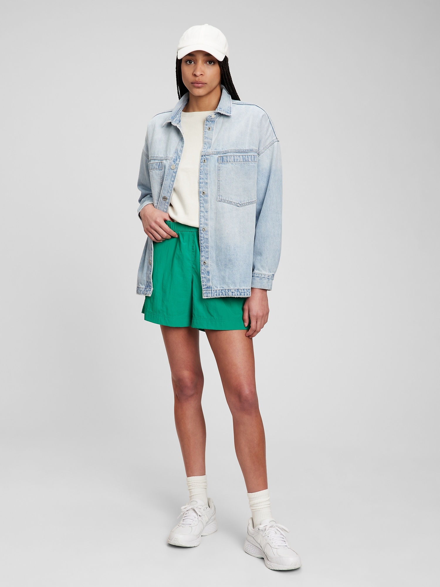 oversized jean shirt