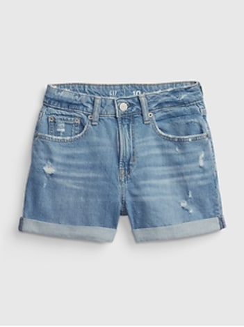 Kids High-Rise Girlfriend Shorts