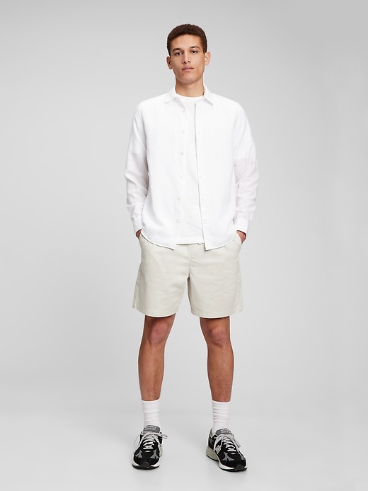 Image number 3 showing, Linen-Cotton Shirt in Untucked Fit
