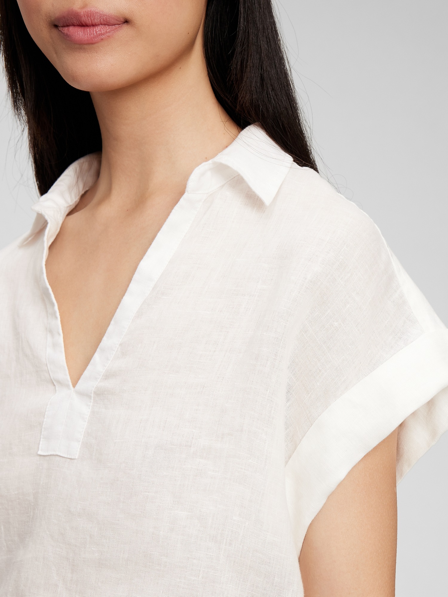 Linen Popover Shirt | Gap