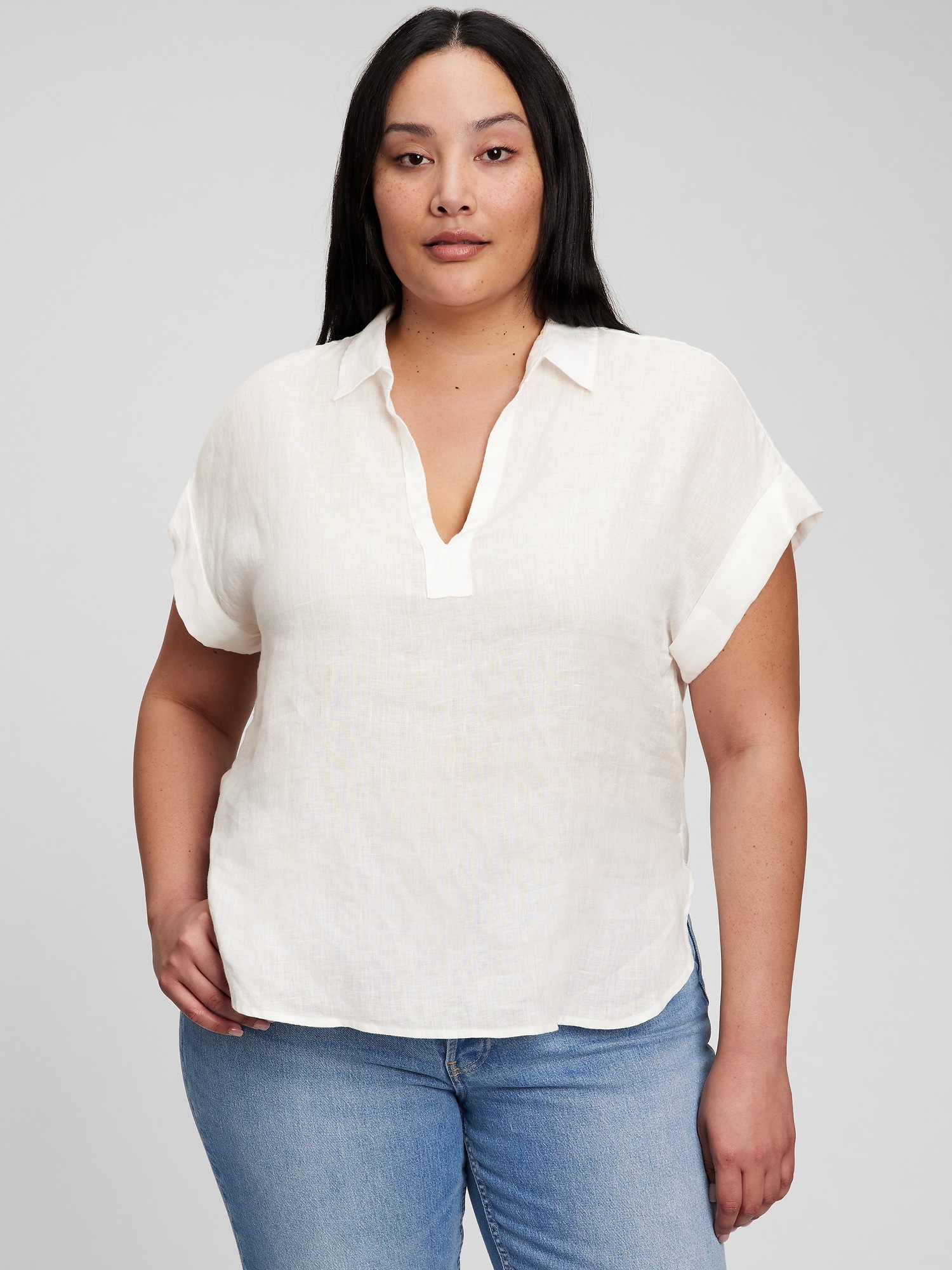 Linen Popover Shirt | Gap