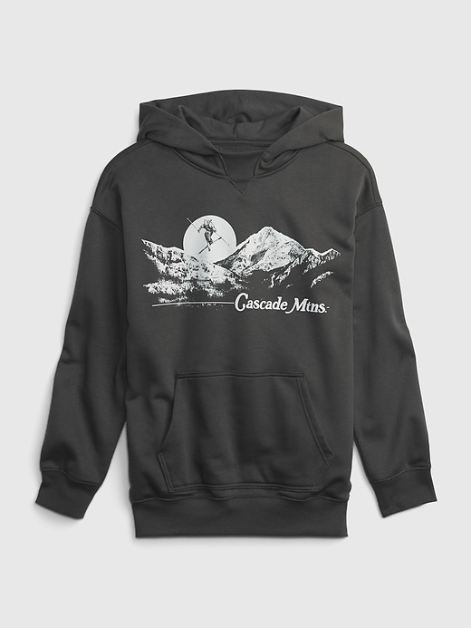 2 of 8 showing, with the color soft black of product Teen Graphic Hoodie