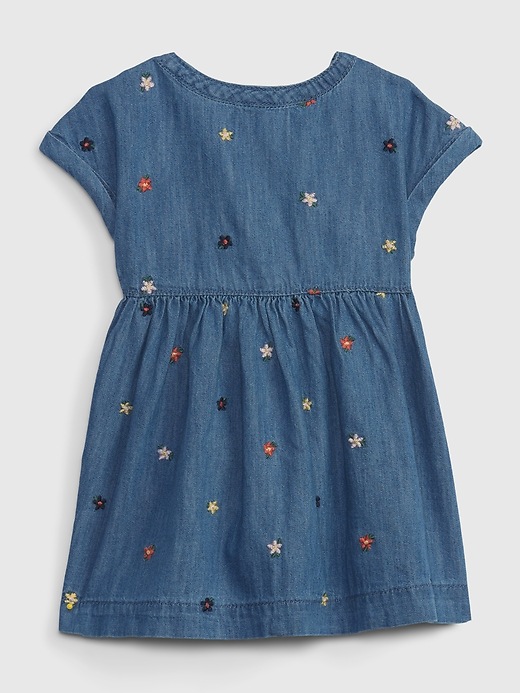 Image number 2 showing, Baby 100% Organic Cotton Denim Dress with Washwell