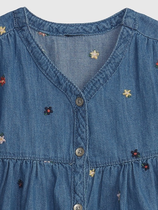Image number 3 showing, Baby 100% Organic Cotton Denim Dress with Washwell