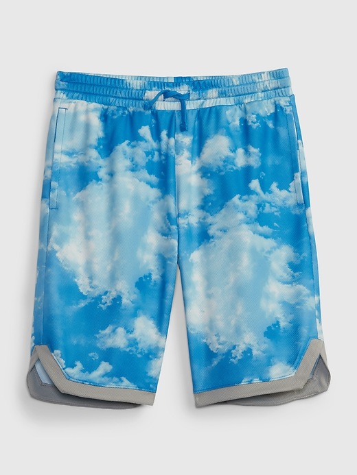 2 of 8 showing, with the color cloud print of product Teen GapFit 100% Recycled  Essential Shorts