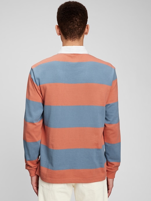 Gap Rugby Shirt Mens Extra Large Blue Yellow Colorblock Y2K