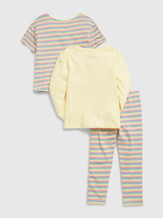 2 of 8 showing, with the color BEA GRAPHIC of product Toddler 100% Organic Cotton Mix & Match 3-Piece Outfit Set