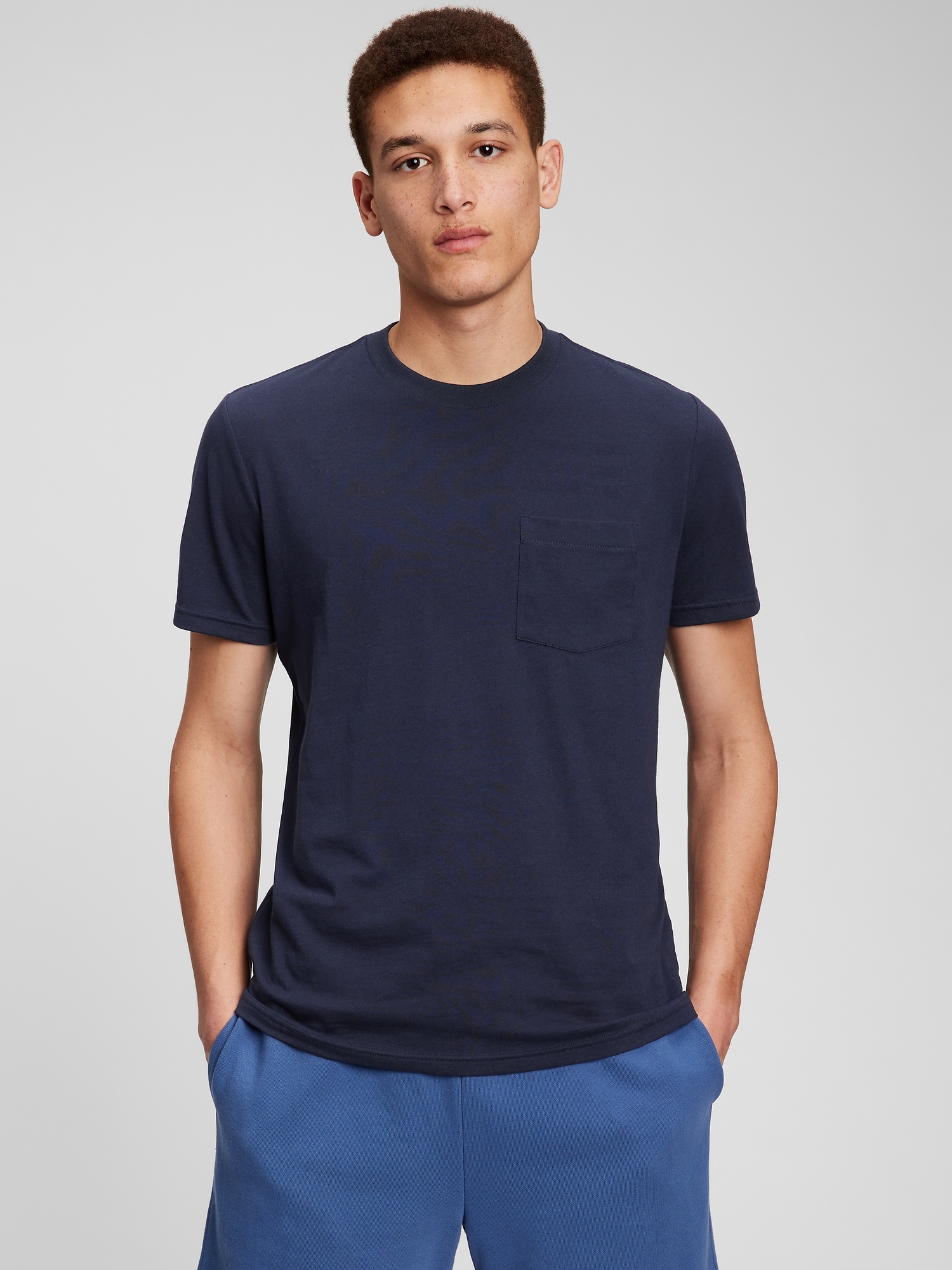 Gap Organic Cotton Pocket T-shirt In Tapestry Navy