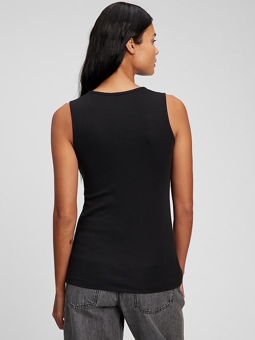 Image number 2 showing, Maternity V-Neck Nursing Tank Top