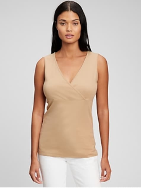Maternity V-Neck Nursing Tank Top