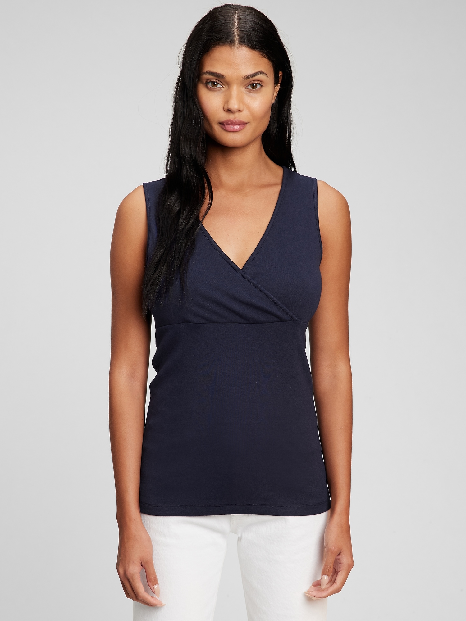 Maternity V-Neck Nursing Tank Top