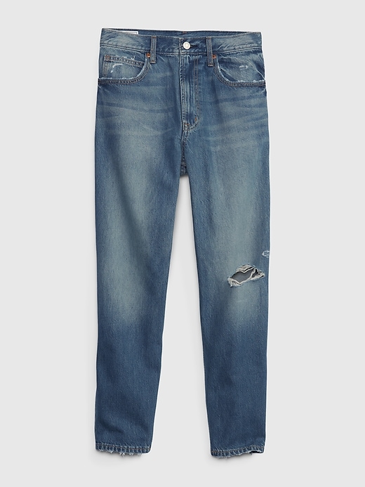 Image number 6 showing, High Rise Pleated Barrel Jeans with Washwell