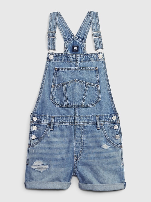 Image number 1 showing, Kids Denim Shortalls with Washwell