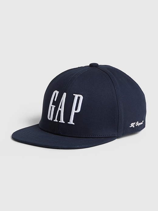 1 of 8 showing, with the color navy of product Kids 100% Organic Cotton Gap Logo Baseball Hat
