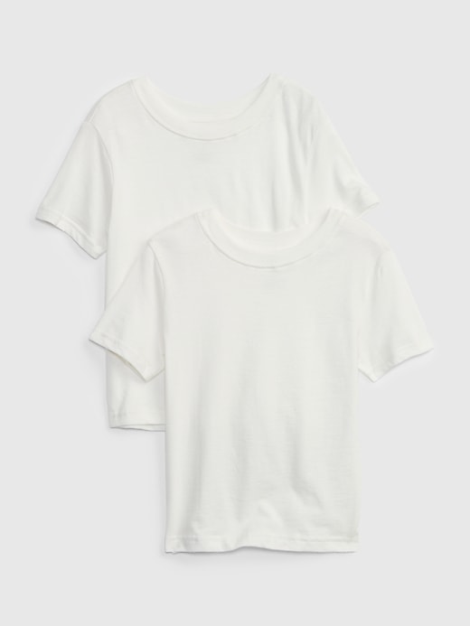 1 of 8 showing, with the color new off white of product Baby & Toddler Organic Cotton T-Shirt (2-Pack)