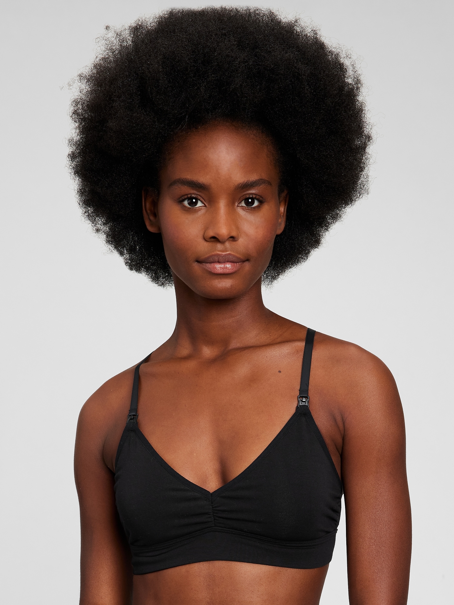 Organic Cotton Bralette in Black by Woron