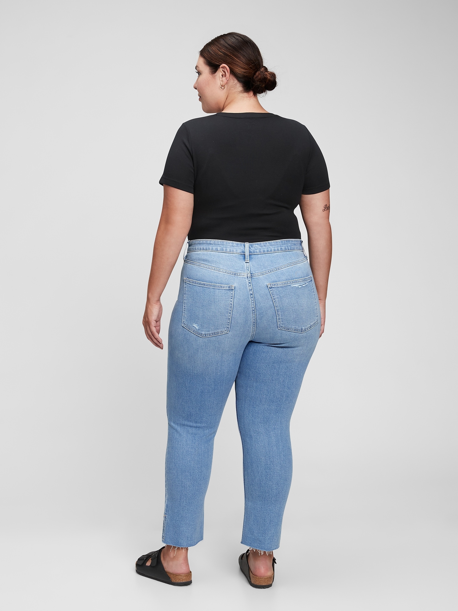 Sky High Rise Vintage Slim Jeans with Washwell Gap
