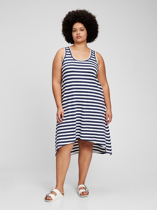 Linen Cotton HiLow Tank Dress Gap