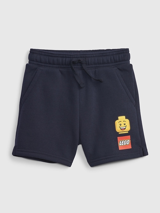 1 of 8 showing, with the color tapestry navy blue of product babyGap &#124 LEGO® Pull-On Shorts