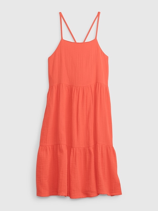 View large product image 1 of 1. Kids Gauze Tiered Dress