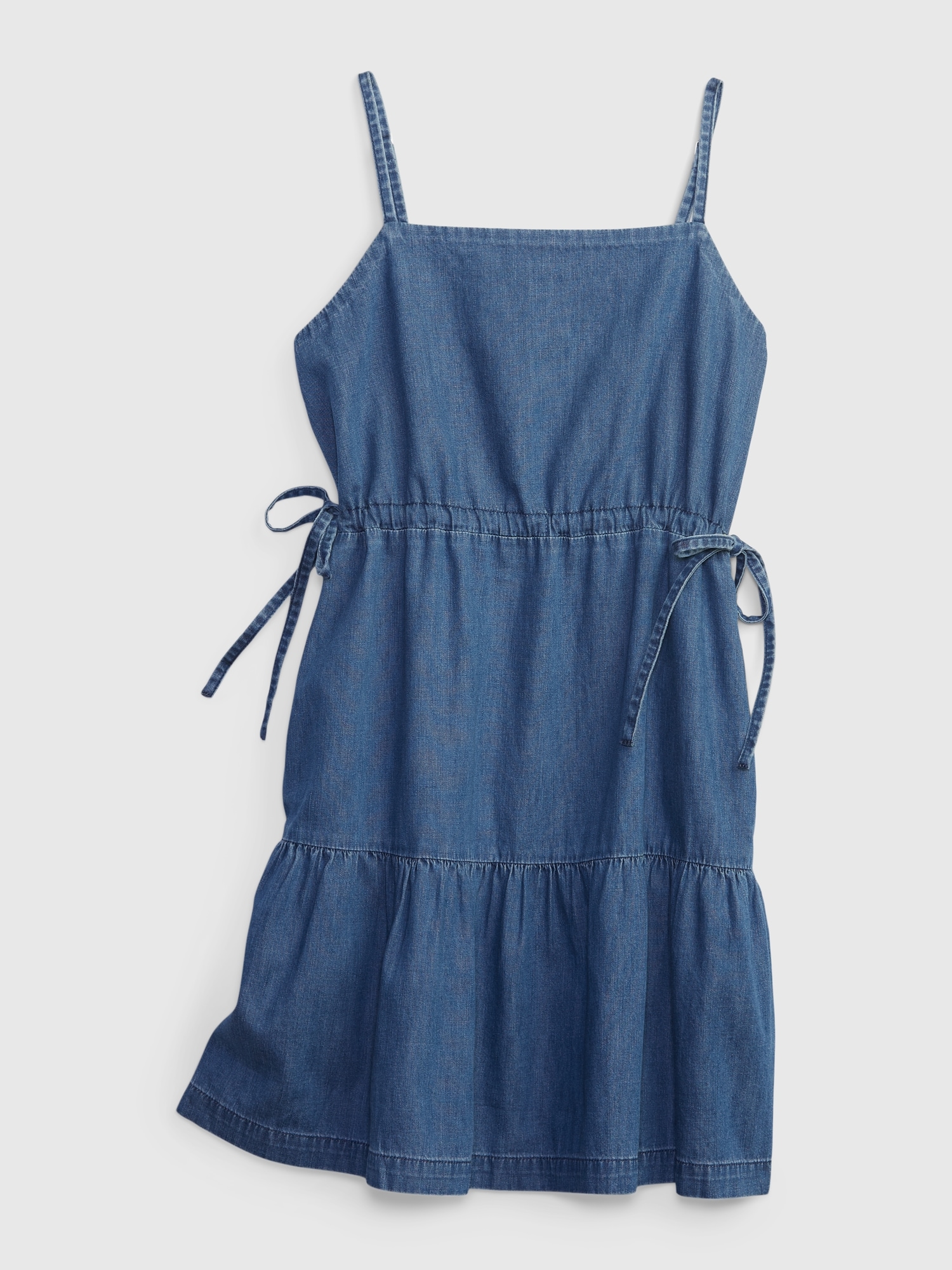 Denim Tiered Cami Dress with Washwell | Gap
