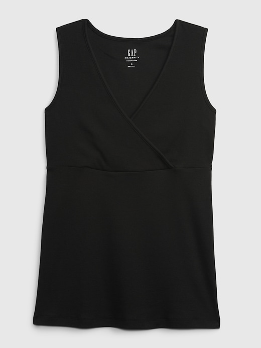 Image number 3 showing, Maternity V-Neck Nursing Tank Top