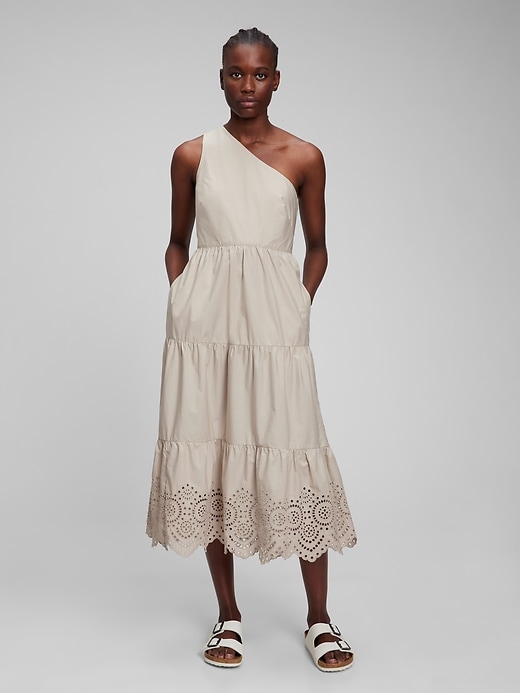 gap one shoulder dress One Shoulder Midi Dress