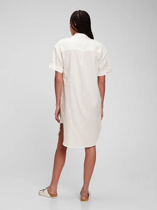 Linen-Cotton Shirtdress | Gap